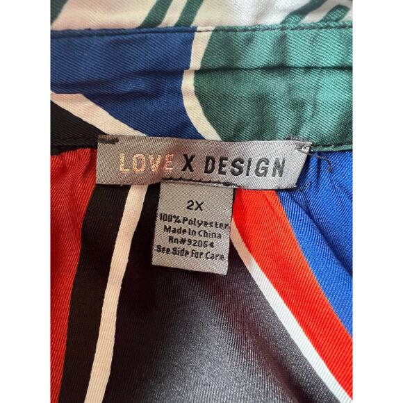 Nordstrom Love X Design Belted Maxi Tropical Dress Plus Size: 2X - Picture 6 of 6